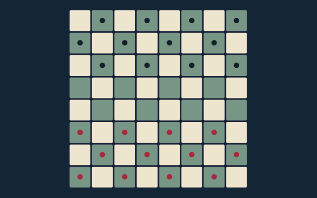 English Draughts game board